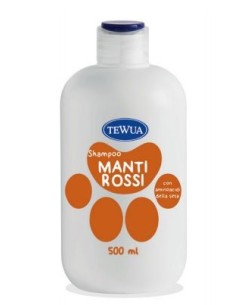 Shampoo Manti Rossi  ml 500. Tewa . Igienici Per Cani
