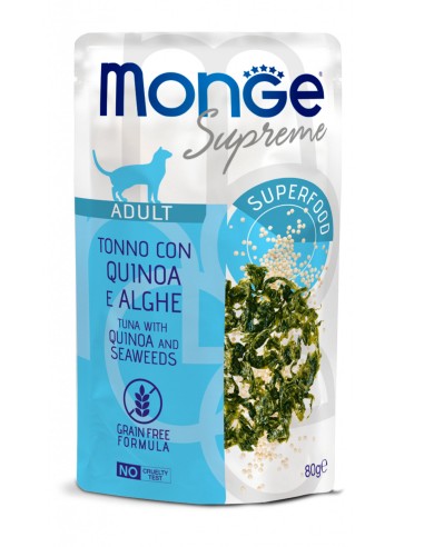 Monge Busta supreme Adult Tonno/quinoa/alghe. gr.80. Mangime Umido Per Gatti