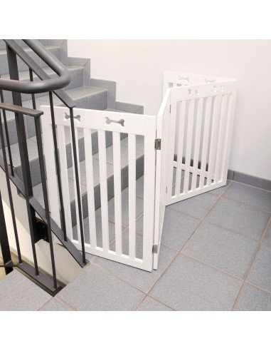 Cancelletto in Mdf 60-160X75cm bianco . Recinti Per Cani