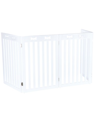 Cancelletto in Mdf 60-160X75cm bianco . Recinti Per Cani