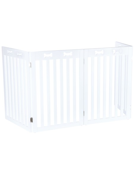 Cancelletto in Mdf 60-160X75cm bianco . Recinti Per Cani