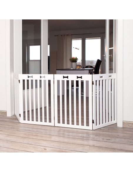 Cancelletto in Mdf 60-160X75cm bianco . Recinti Per Cani