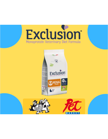 Exlusion  Gatto Renal Phase1 MAIALE Piselli e Riso Gr.300. Dietetico Per Gatti