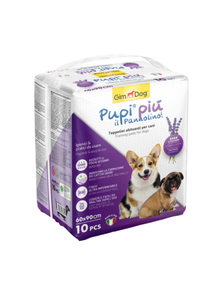 Gimdog Pupi più Con Lavanda 60x90 cm 10 pz . Igienici Per Cani