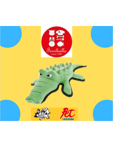 Coccodrillo Con Punte in Gomma cm 39.Giochi Per Cani