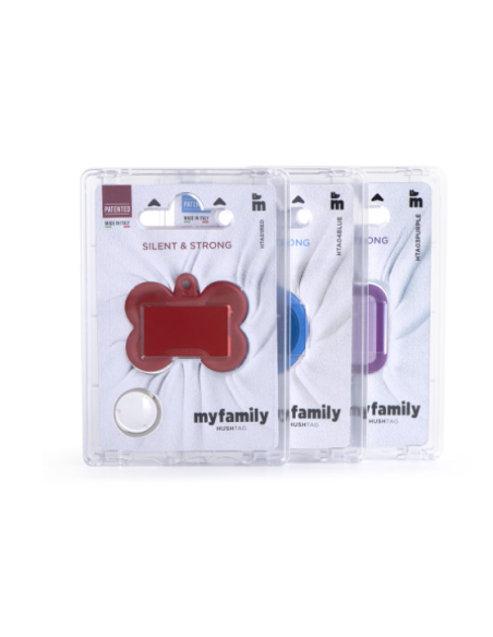 Medaglietta Osso Xl Alluminio Blu  Gomma Blu. Accessori Per cani