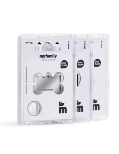 Medaglietta Collezione Basic Osso Grande in Ottone Cromato. Medagliette Per Cani