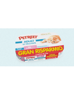 Petreet Natura Le Vellutate Tonno  Multipack 6 Promo. Cibo Umido Per Gatti.