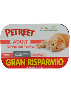 Petreet Natura Tonno del Pacifico con Granchio Gr.70 (5+1) Cibo Umido per Gatti 2