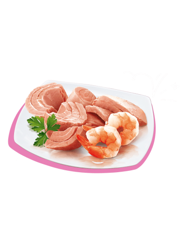 Petreet Natura Tonno Rosa E Gamberetti  Multipack  6. Cibo Umido Per Gatti.