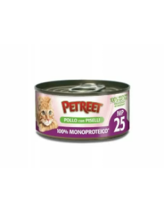 Petreet Monoproteico Pollo Con Piselli gr60 . MP25. Cibo Umido Per Gatti
