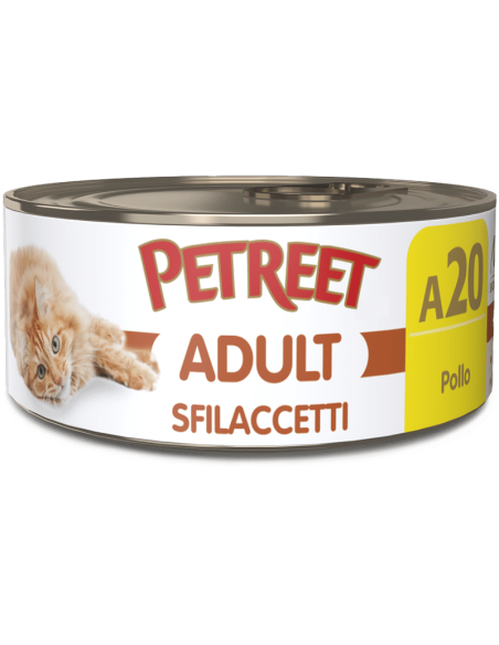 Petreet Adult Sfilaccetti Pollo gr 70.A20  Cibo Umido Per Gatti