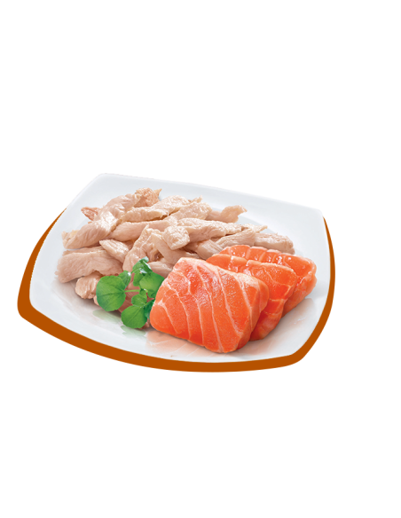 Petreet Sfilaccetti Pollo Con Salmone gr 70. SF02. Cibo Umido Per Gatti