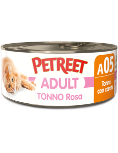 Petreet Natura Tonno Rosa e Cartore gr 70 TR04. Mangime Per Gatti