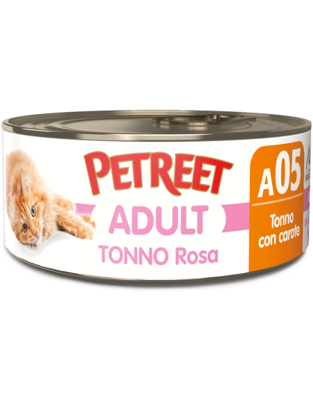 Petreet Natura Tonno Rosa e Cartore gr 70 TR04. Mangime Per Gatti