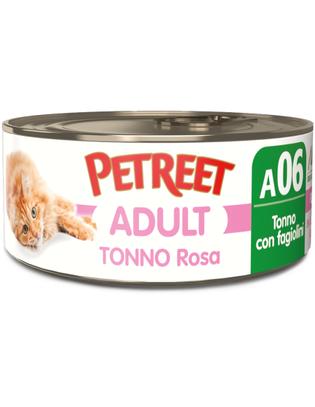 Petreet Natura Tonno Rosa Fagiolini gr 70. a06. Mangime Umido Per Gatti