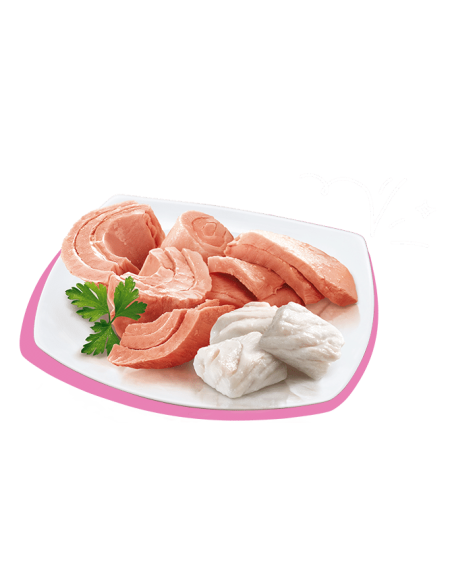 Petreet Natura Tonno rosa Pesce Bianco gr 70. Mangimi Per Gatti