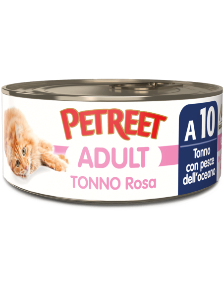 Petreet Natura Tonno Rosa Pesce Oceanico gr 70. Mangime Per Gatti