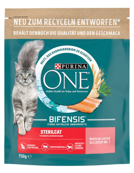 Purina One Cat  Benefis Sterilized Salmone e Frumento gr 800. Cibo Secco Per Gatti