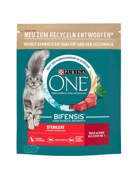 Purina One Cat Bifenisis  Sterilicat  Manzo & Frumento Gr.800. Cibo Secco Per Gatti