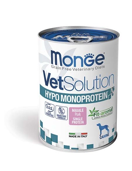 Monge Veterinary  Hypo Monoprotein Maiale GR.400. Diete Per Cani