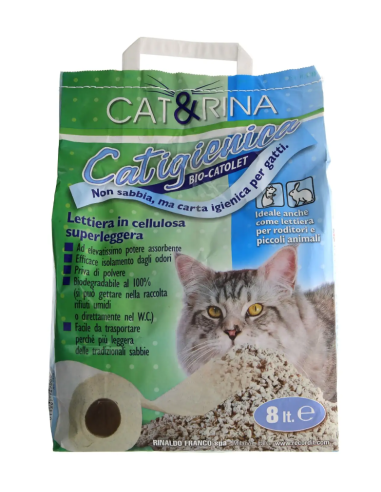 Lettiera Cat & rina litri 8. Lettiera per gatti