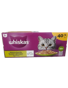 Whiskas Buste Selezione Assortita in gel. 40x85 GR. Cibo Umido Per Gatti