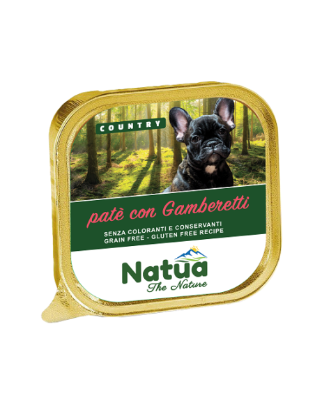 Natua Country Dog Gamberetti gr.100. Mangime Umido Per Cani