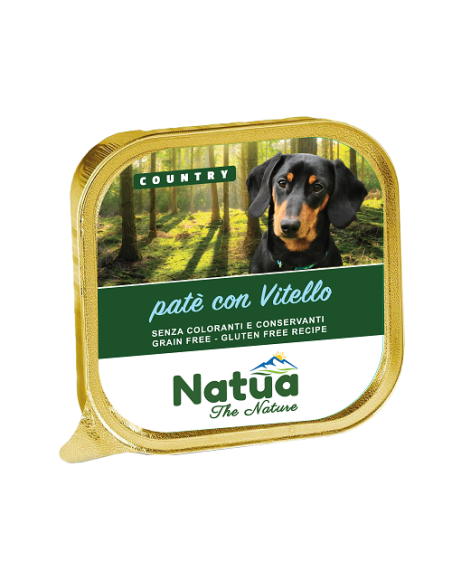 Natua Country Dog Vitello  gr.100. Mangime Umido Per Cani