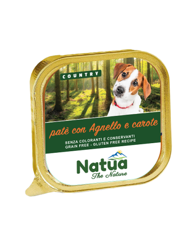 offerta Natua Country Dog Agnello e Carote  gr.100. Mangime Umido Per Cani