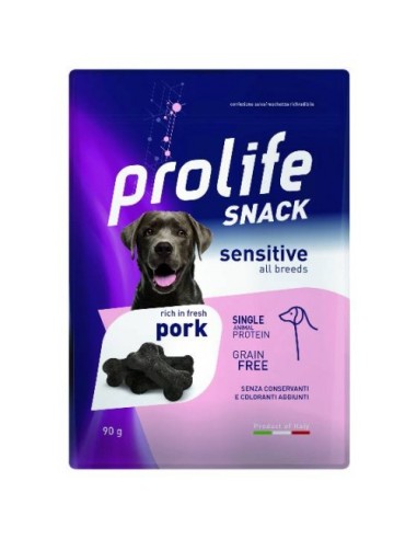 Prolife Snack Sensitive Maiale Grain free gr.90. Snack Per Cani