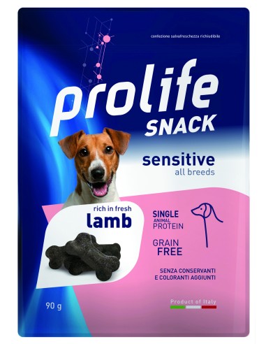 Prolife Snack Sensitive Agnello Grain free gr.90. Snack per cani