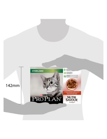 Proplan Nutri savour Sterilised Manzo in salsa  Multipack 10x75gr.Mangime Umido Per Gatti