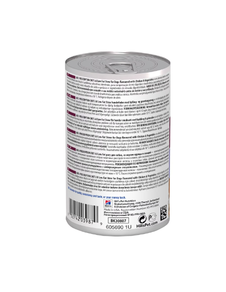 Hill's Canine I/d Low fat Con Pollo e Verdure gr 354. Diete Umido Per Cani