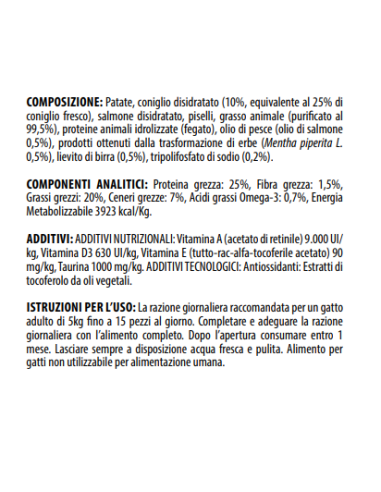 Monge Gift Cat Filled and Crunchy Dental con Coniglio e Menta gr.60. Snack Per Gatti