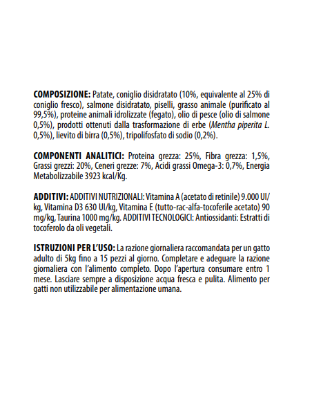 Monge Gift Cat Filled and Crunchy Dental con Coniglio e Menta gr.60. Snack Per Gatti