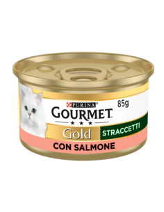Gourmet Gold Straccetti con Salmone gr.85. Cibo Umido Per Gatti