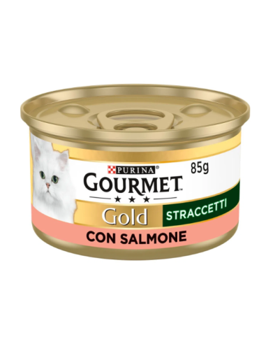 Gourmet Gold Straccetti con Salmone gr.85. Cibo Umido Per Gatti