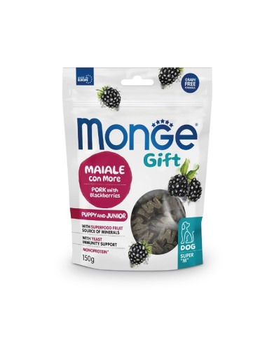Monge Gift Dog Super M Puppy/Junior Maiale con More gr.150. Snack Per Cuccioli