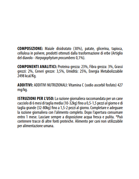 Monge Gift Dog Dental Stick Puppy M/M Maiale con Artiglio diavolo Gr 210. Snack Per Cani