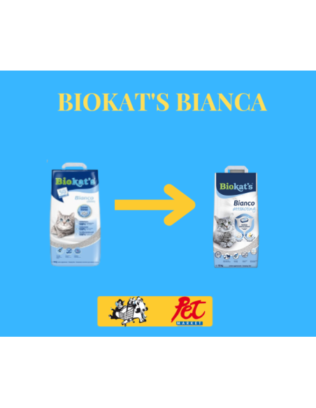 Biokat's Bianco kg 10. Lettiera Agglomerante Per Gatti .