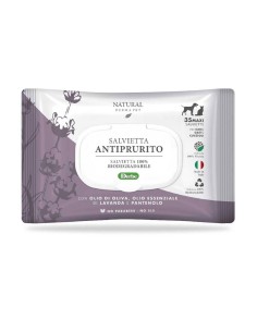 Salviette  Antiprurito Derbe con olio di oliva olio essenziale Lavanda. Igienici per cani e gatti