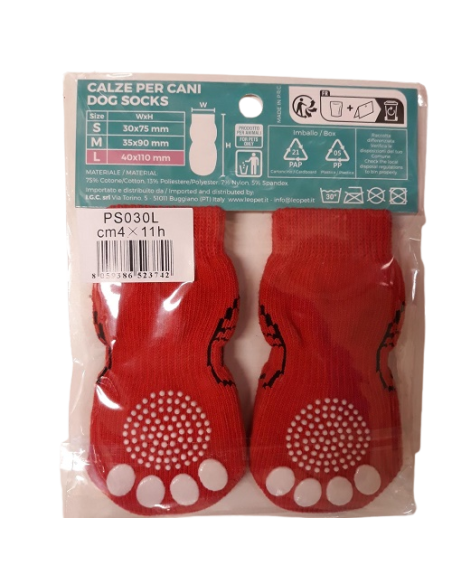 Calze antiscivolo per cani per 4 Doggy Socks