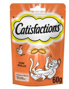 Catisfaction Mix Con Pollo e Anatra gr 60. Snack Per Gatti