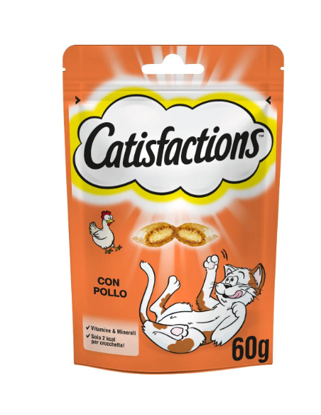 Catisfaction Mix Con Pollo e Anatra gr 60. Snack Per Gatti