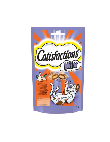 Catisfaction Mix Pollo e Anatra gr 60. Snack Per Gatti