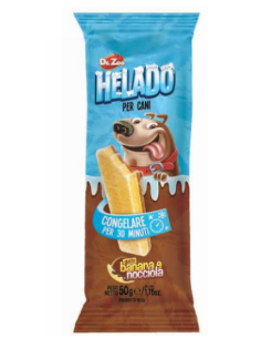 Helado Snack Per Cani Al gusto Banana e Nocciola gr 50. Snack Per Cani