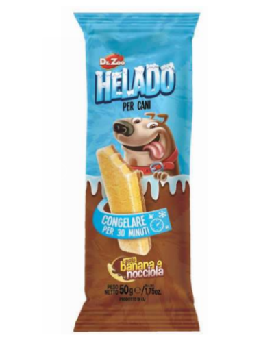 Helado Snack Per Cani Al gusto Banana e Nocciola gr 50. Snack Per Cani