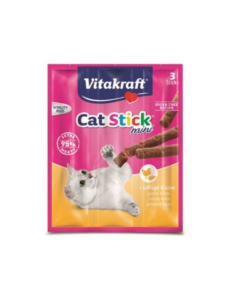 Vitakraft Cat stick Mini Pollo e Fegato 3pz gr.18. Snack Per Gatti