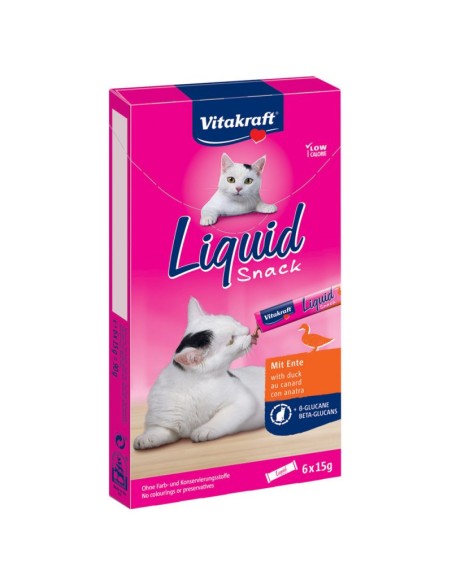 Vitakraft Snack Liquido Gatto Anatra -beta Glucani gr.90. Snack Per Gatti